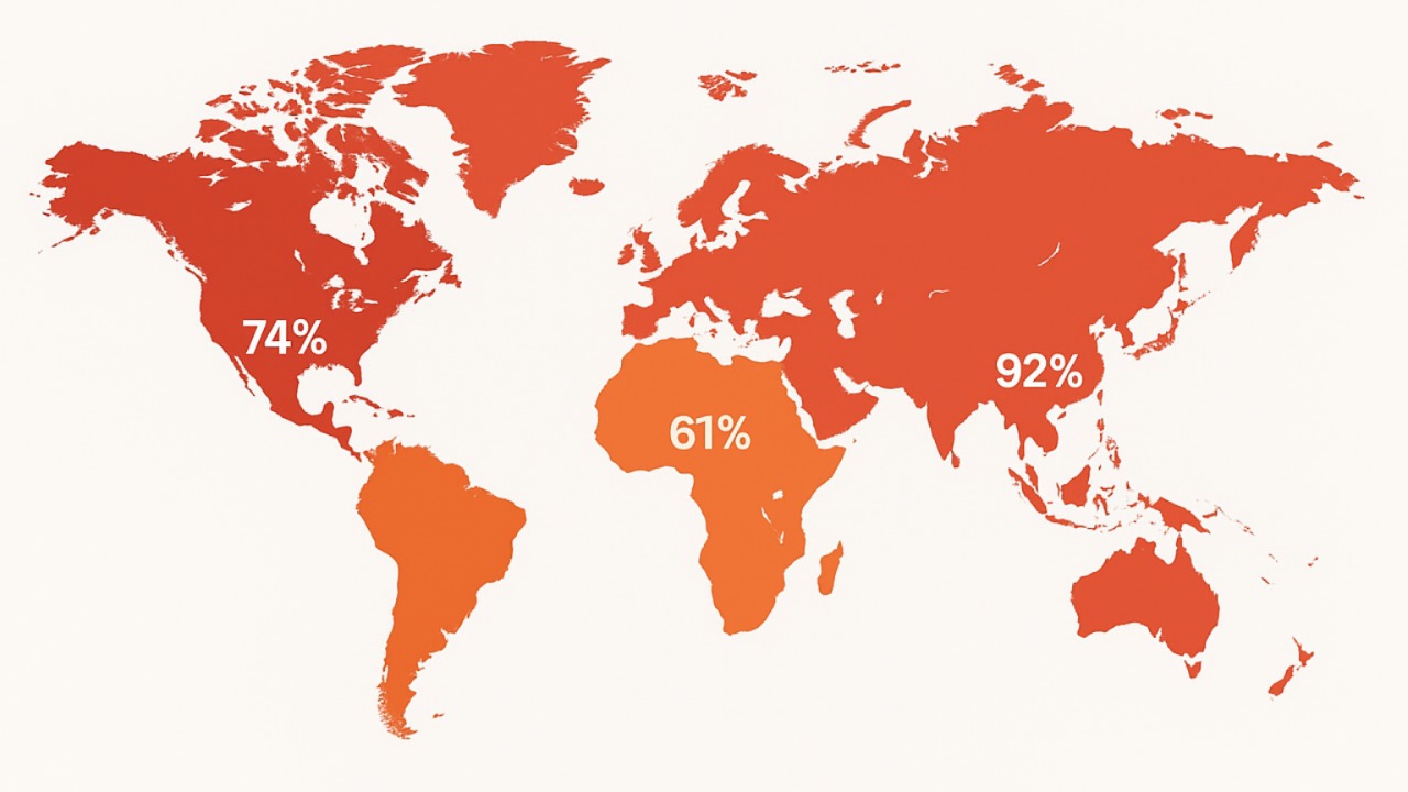 World Map Showing Deepfakes